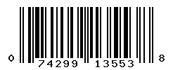 UPC barcode 074299135538