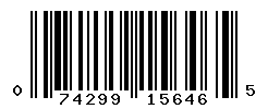 UPC barcode number 074299156465