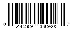 UPC barcode number 074299169007