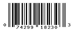 UPC 074299182303 barcode image
