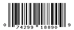 UPC barcode 074299188909
