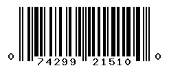 UPC barcode 074299215100
