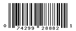 UPC barcode 074299288821