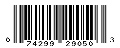 UPC barcode number 074299290503