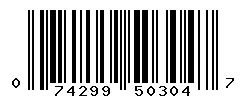 UPC 074299503047 barcode image