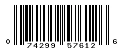 UPC barcode 074299576126