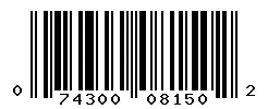 UPC barcode 074300081502