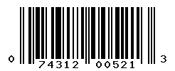 UPC barcode number 074312005213