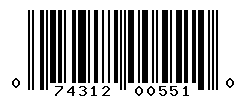 UPC barcode number 074312005510