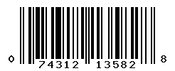 UPC barcode number 074312135828