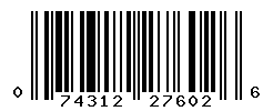 UPC barcode number 074312276026