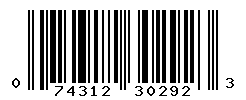 UPC barcode number 074312302923