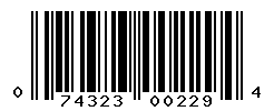 UPC barcode number 074323002294