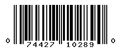 UPC barcode number 074427102890