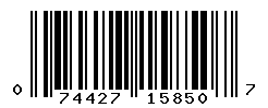 UPC barcode number 074427158507
