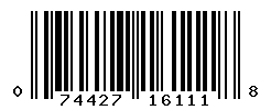 UPC barcode number 074427161118