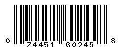 UPC barcode number 074451602458