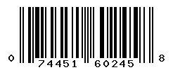UPC barcode 074451602458
