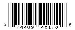 UPC barcode number 074469401708