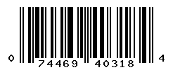 UPC barcode number 074469403184