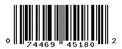 UPC barcode 074469451802