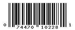 UPC barcode number 074470102281