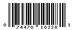 UPC barcode 074470102281