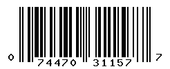 UPC barcode number 074470311577