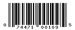 upc 074471001095 barcode image