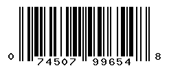UPC barcode number 074507996548