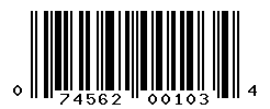 upc 074562001034 barcode image