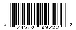 UPC barcode number 074570997237