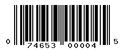 UPC barcode number 074653000045