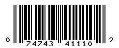 UPC barcode 074743411102