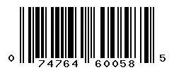 UPC barcode 074764600585