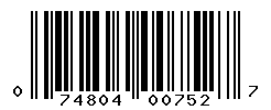 upc 074804007527 barcode image