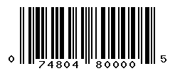UPC barcode number 074804800005