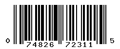 UPC barcode number 074826723115