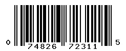 UPC barcode 074826723115
