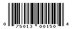 upc 075013001504 barcode image