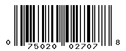 UPC barcode number 075020027078