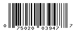 UPC barcode number 075020039477