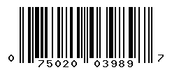 UPC barcode number 075020039897