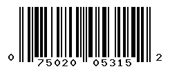 UPC barcode number 075020053152