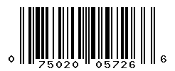 UPC barcode number 075020057266