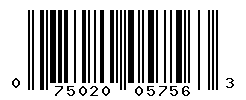 UPC barcode number 075020057563