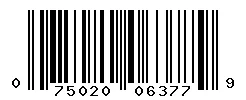 UPC 075020063779 barcode image