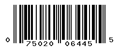 UPC barcode number 075020064455