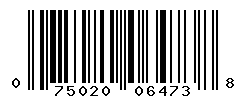 UPC barcode number 075020064738