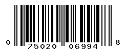 UPC barcode number 075020069948